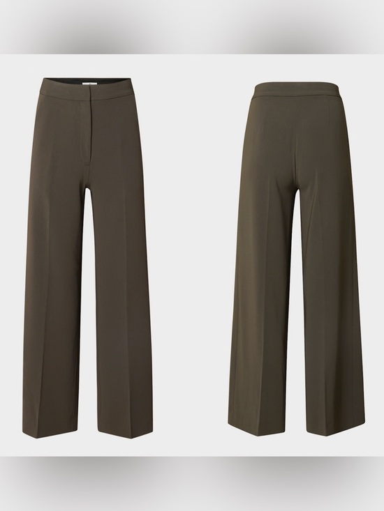 Babaton Pants - Babaton Aritzia Brown Leeway Pant Sway Crepe Wide Leg Ponte Trouser Pants 4 Four